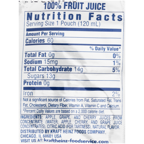  CAPRI SUN 100% Juice Fruit Punch Pouch, 4.05 oz. Pouches (Pack of 48) 