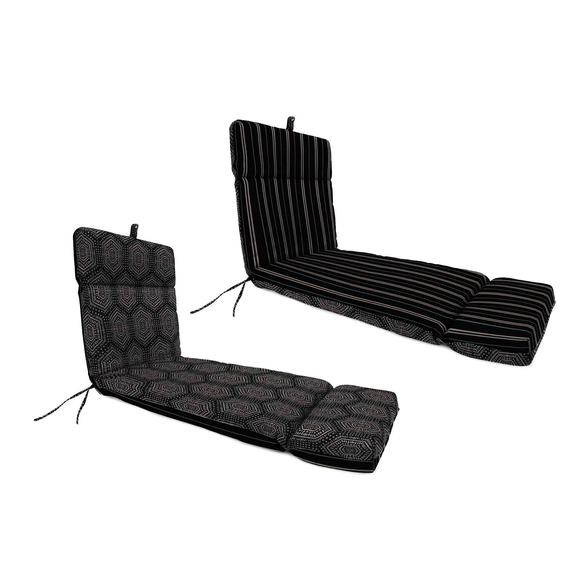 New Outdoor Patio Chaise Lounge Chair Cushion with Ties 72" x 22", UV Treated - Picture 9 of 13