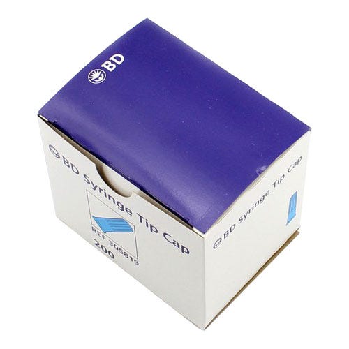 Syringe Tip Cap, Sterile - 200/Box