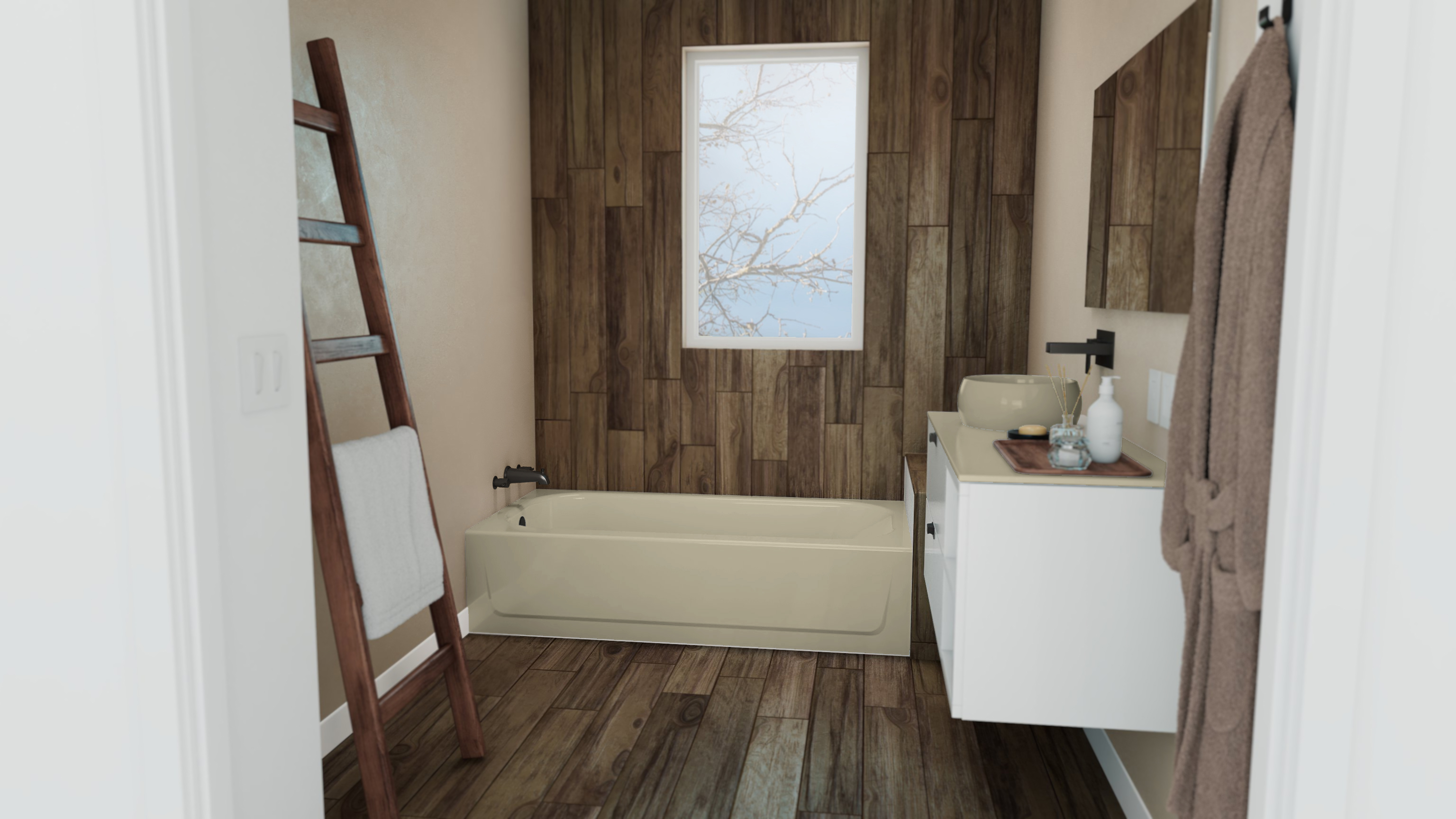 Bootzcast Porcelain Enamel Alcove Bathtub In view 4