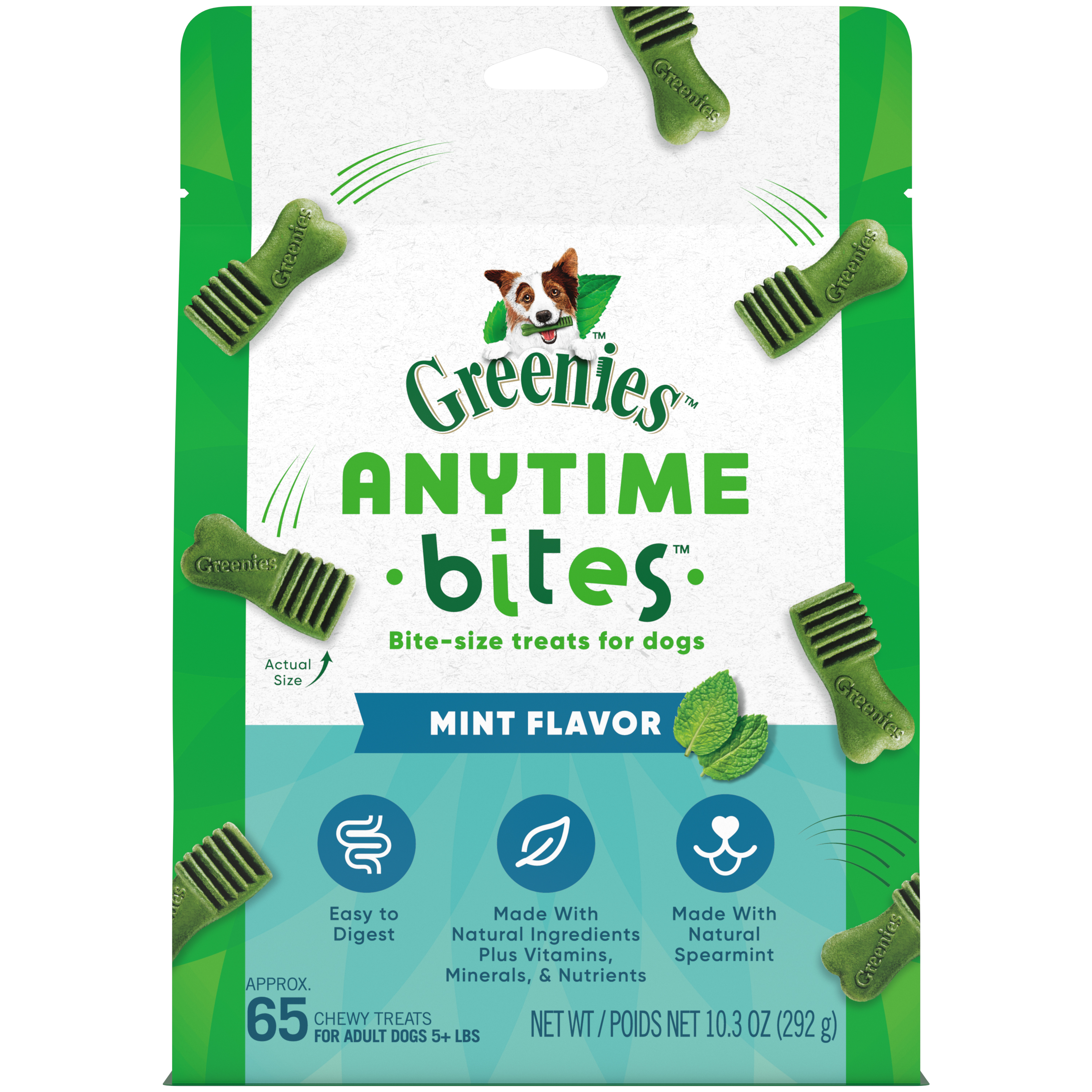 10.34 oz. Greenies Anytime Bites Mint - Health/First Aid