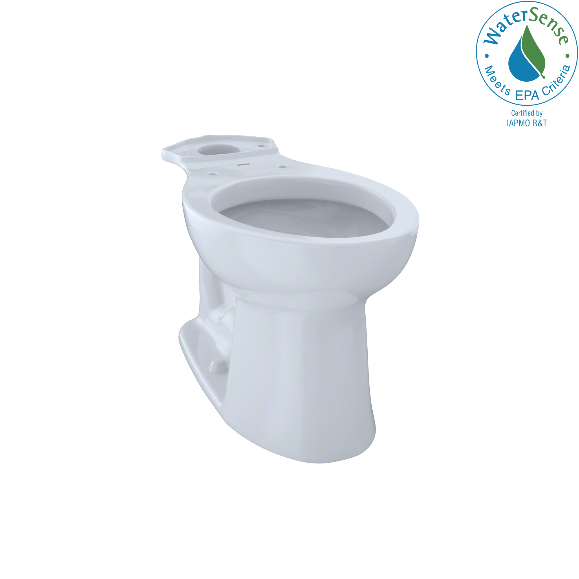 TOTO Entrada Universal Height Elongated Toilet Bowl, Cotton White, Vitreous China, C244EF#01