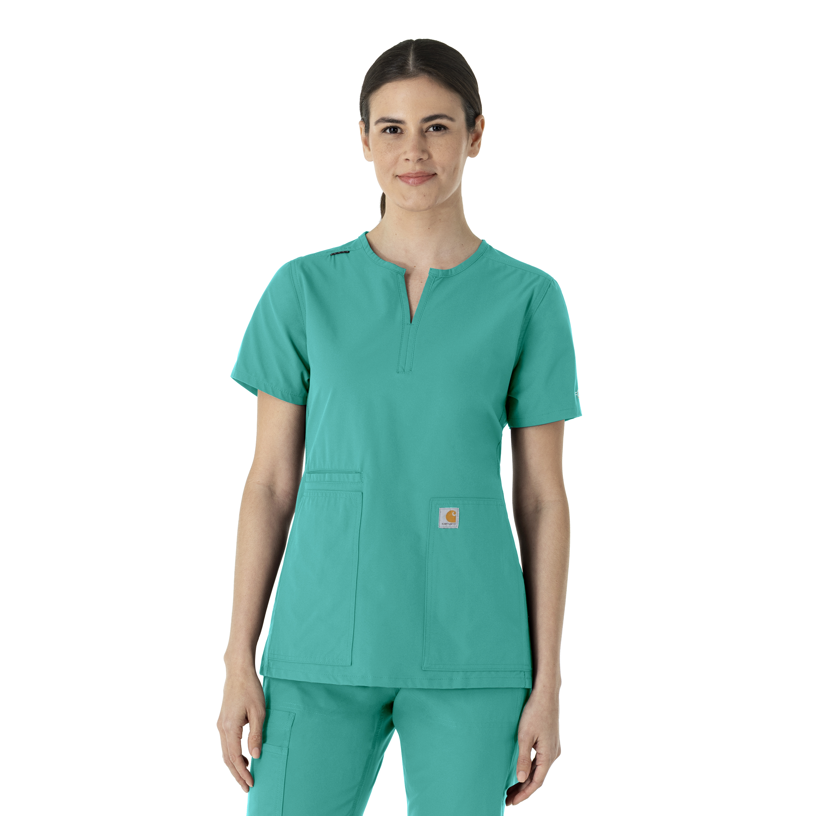 Carhartt Force Essentials Women&#8216;s Notch Neck Tunic Scrub Top-Carhartt