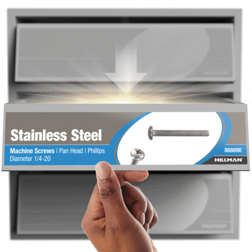 250 Vis Machine à Tête Large Phillips 1/4-20 X 3/4" Acier Inox 18-8 - Neuf