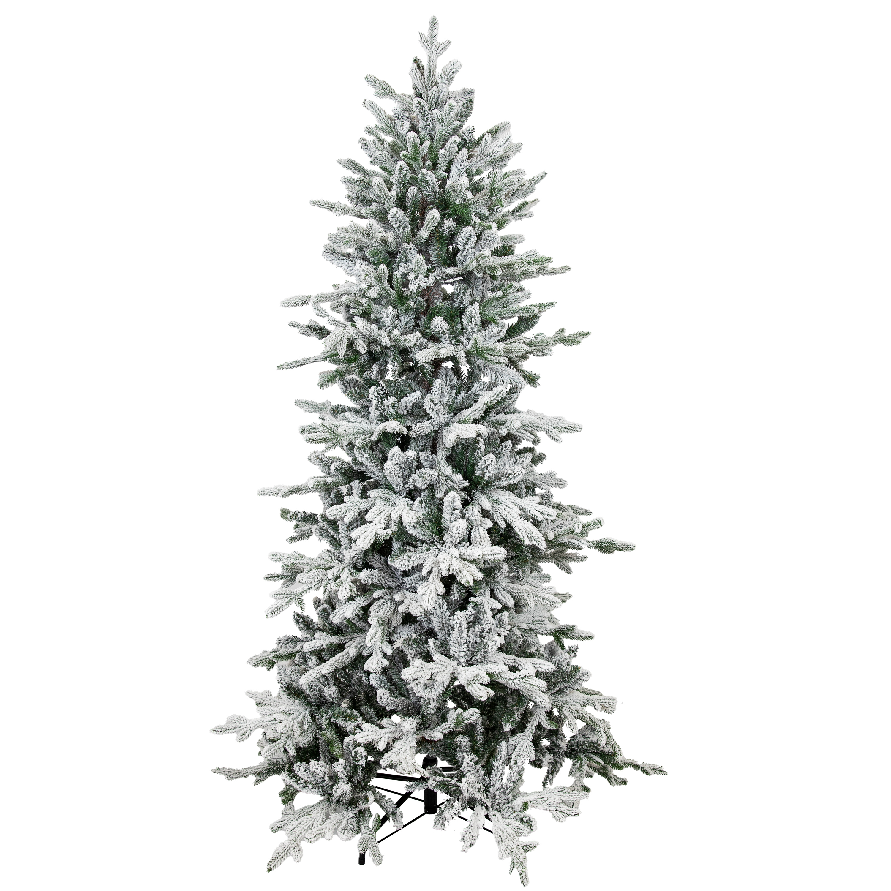 Slim and Stately Artificial Christmas Tree - 6-Foot (182.8 cm) - Flocked