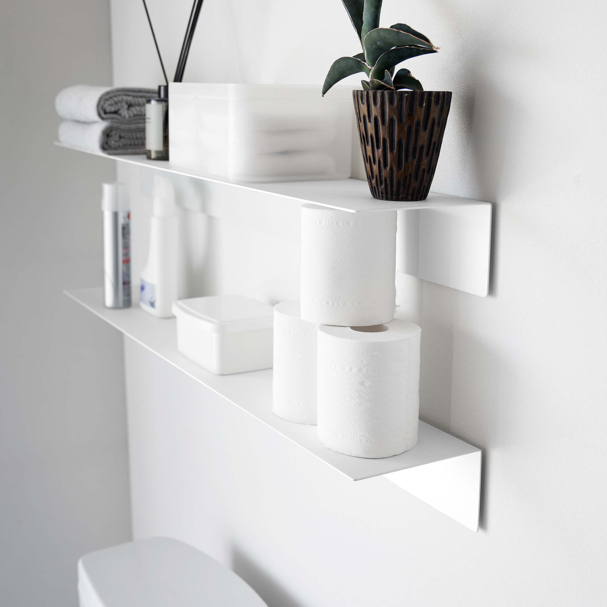 Wall-Mounted Shelf with Magnetic Panel (90 cm) : Available in Two Sizes