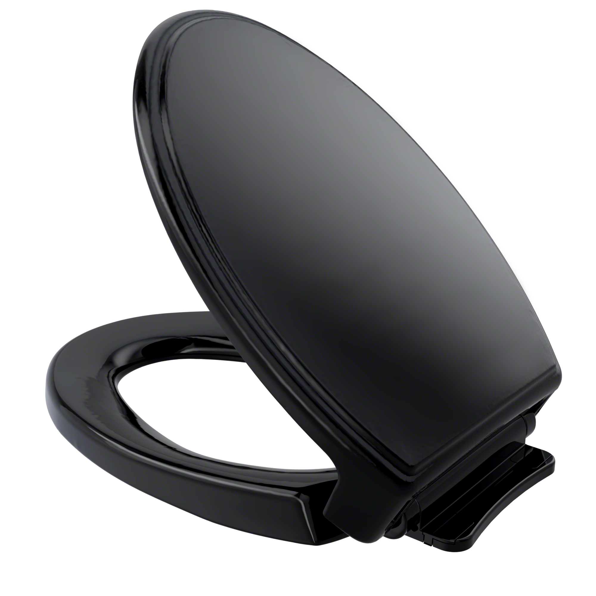 TOTO Traditional SoftClose Non Slamming, Slow Close Elongated Toilet Seat and Lid, Ebony, Plastic, SS154#51