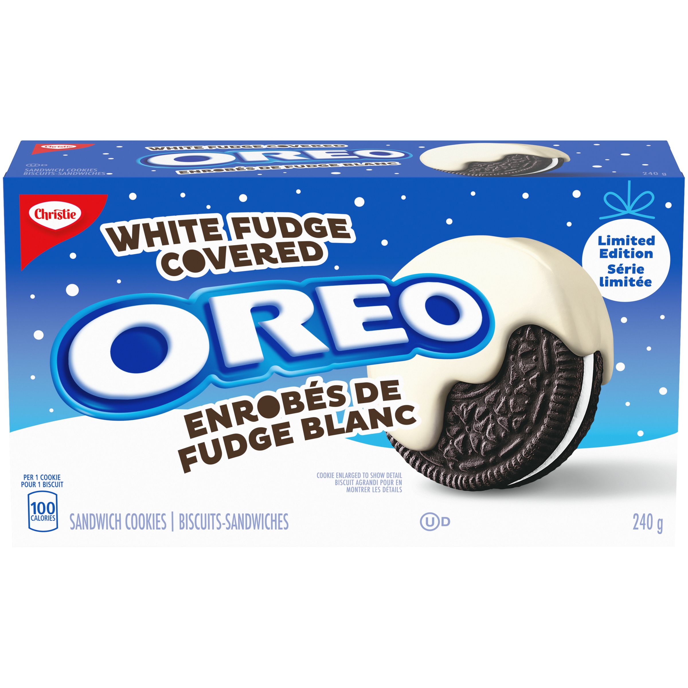 Oreo Enrobés De Fudge Au Chocolat Blanc Biscuits-Sandwiches 240 g-0