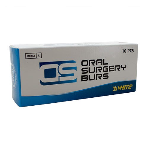 Oral Surgery Bur, #560 Straight/Flat End Cross Cut, Shank #6 (44.5mm J-Notch), Sterile - 10/Box