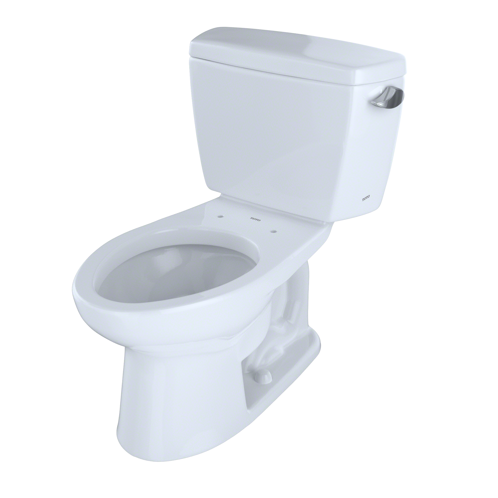 Toto TOTO® Drake® Two-Piece Elongated 1.6 GPF Universal Height Toilet for 10 Inch Rough-In with Right-Hand Trip Lever, Cotton White - CST744SF.10#01 1226550