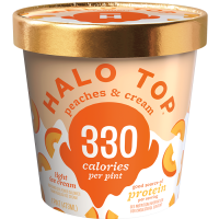 Peaches and Cream Light Ice Cream Pint, 16 fl oz
