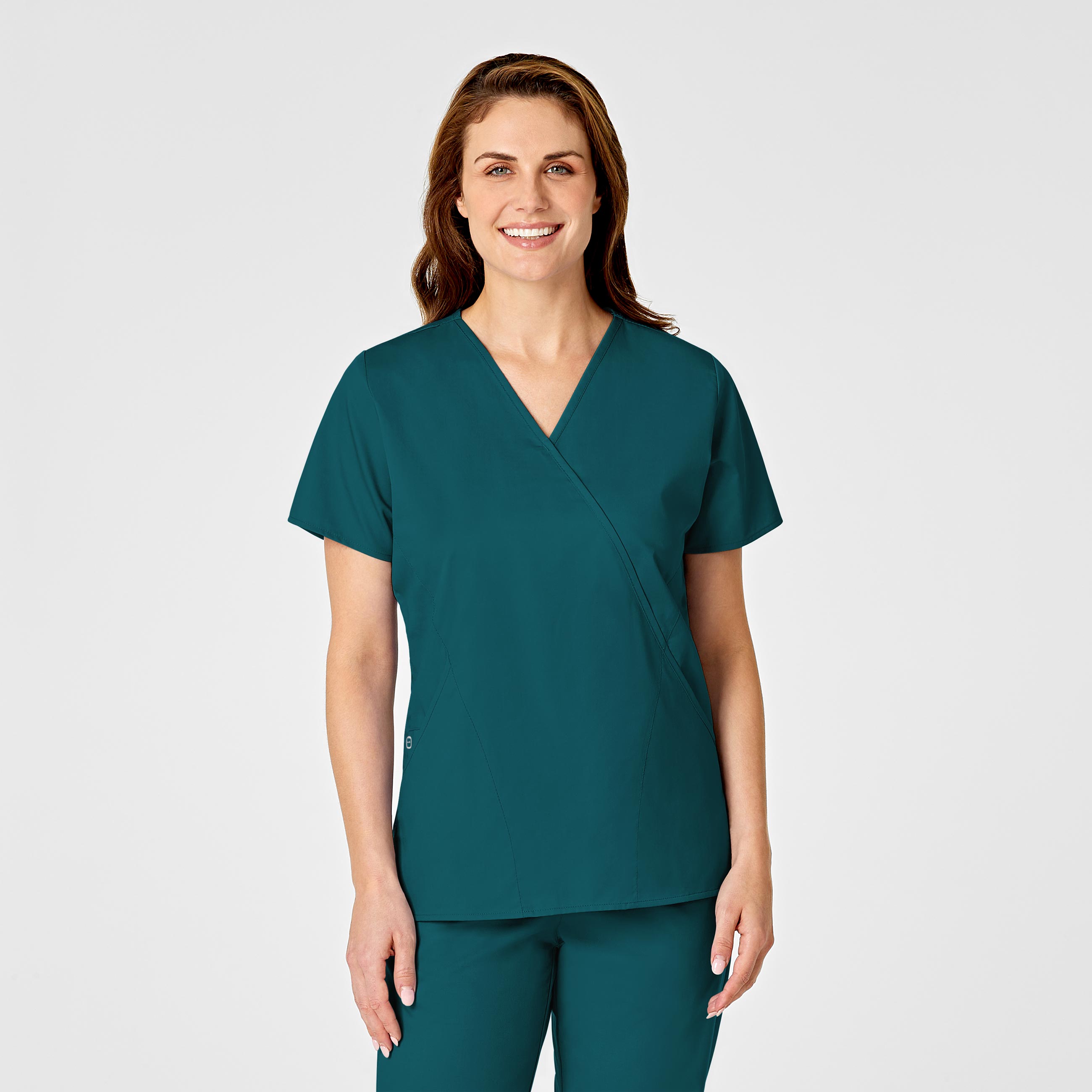 WonderWORK Women&#39;s Mock Wrap Scrub Top-Wonder Wink