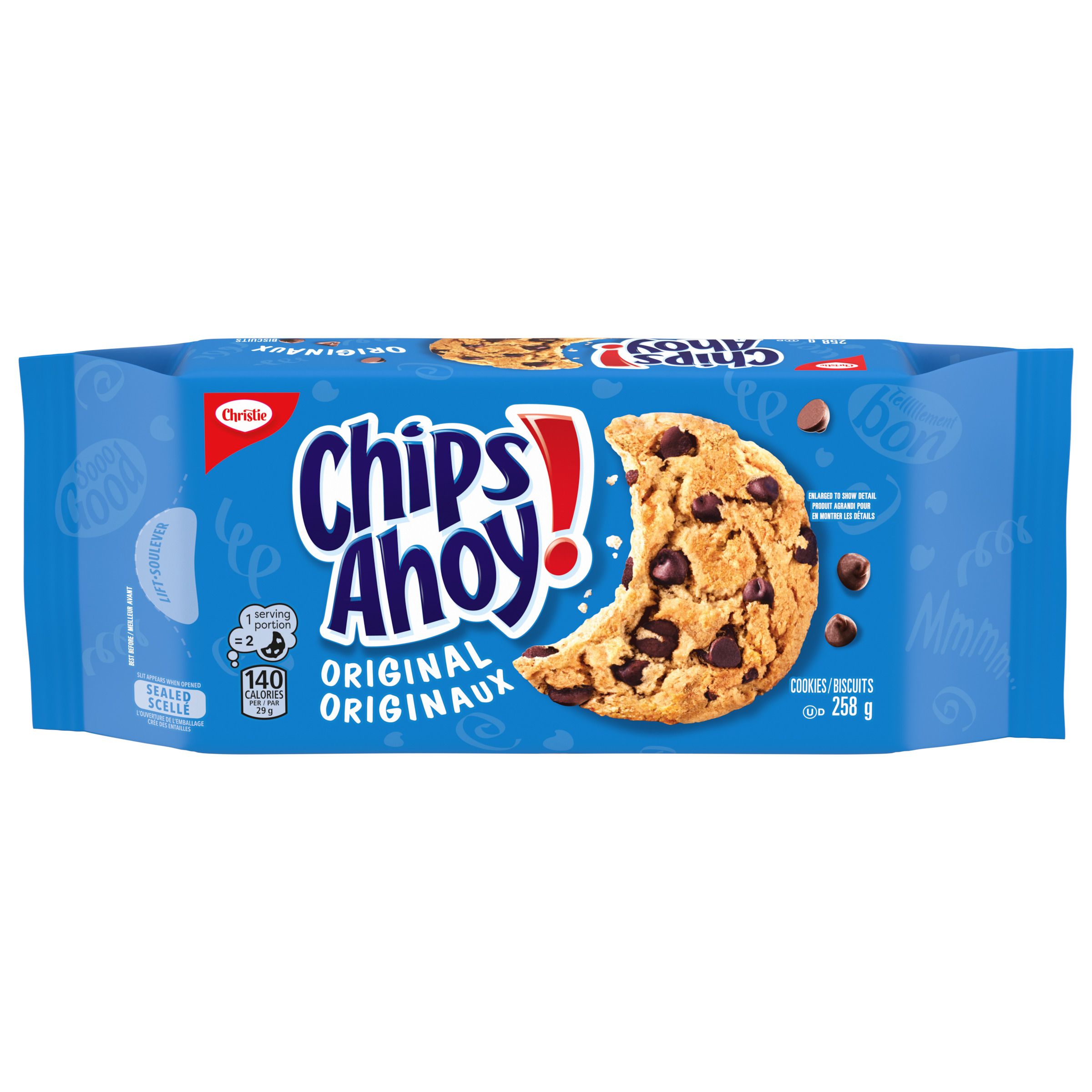 CHIPS AHOY! Original Chocolate Chip Cookies, 1 Resealable Pack (258g)-1