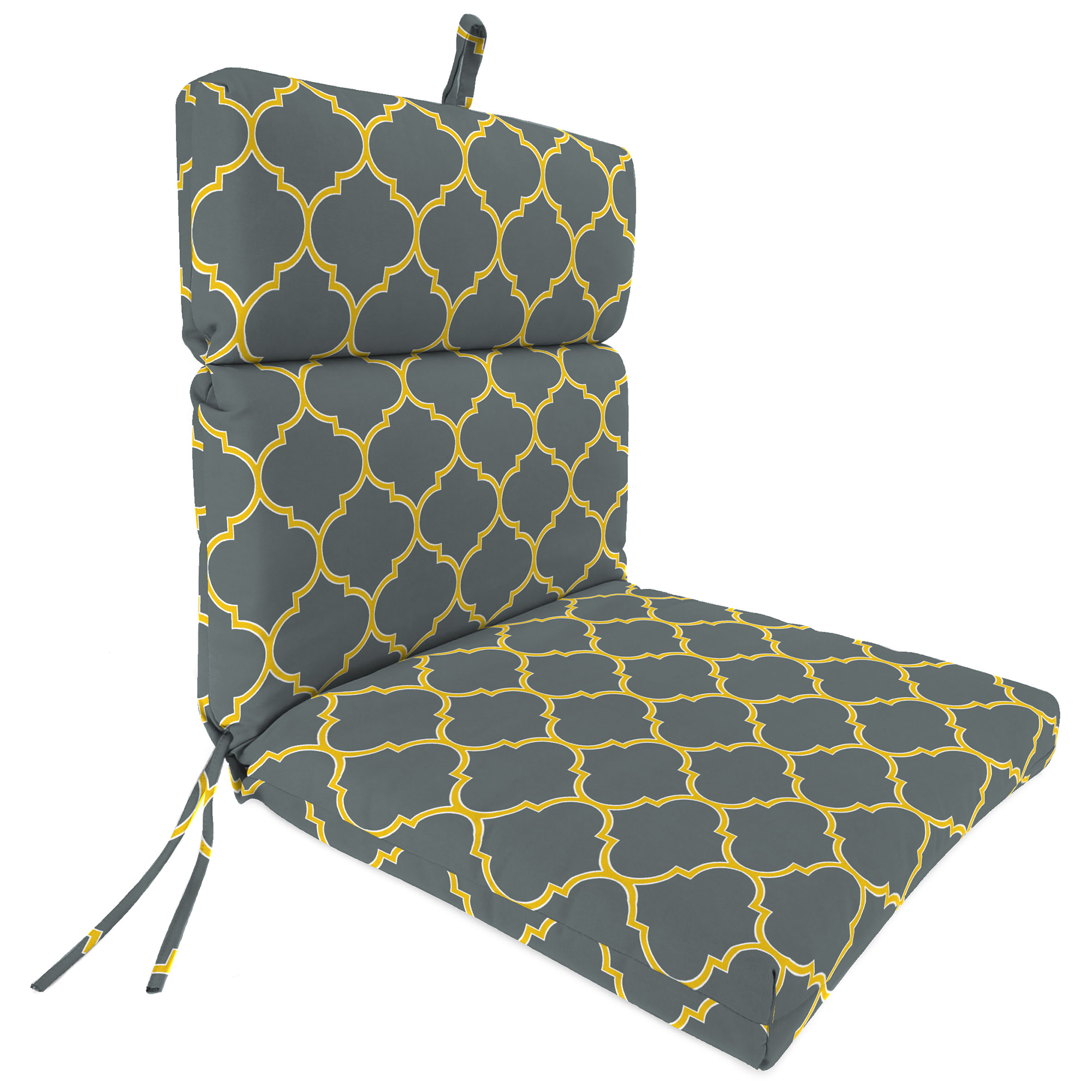 New Outdoor Dining Lounge Chair Cushion with Ties and Loop 22" x 44", UV Treated - Picture 23 of 24