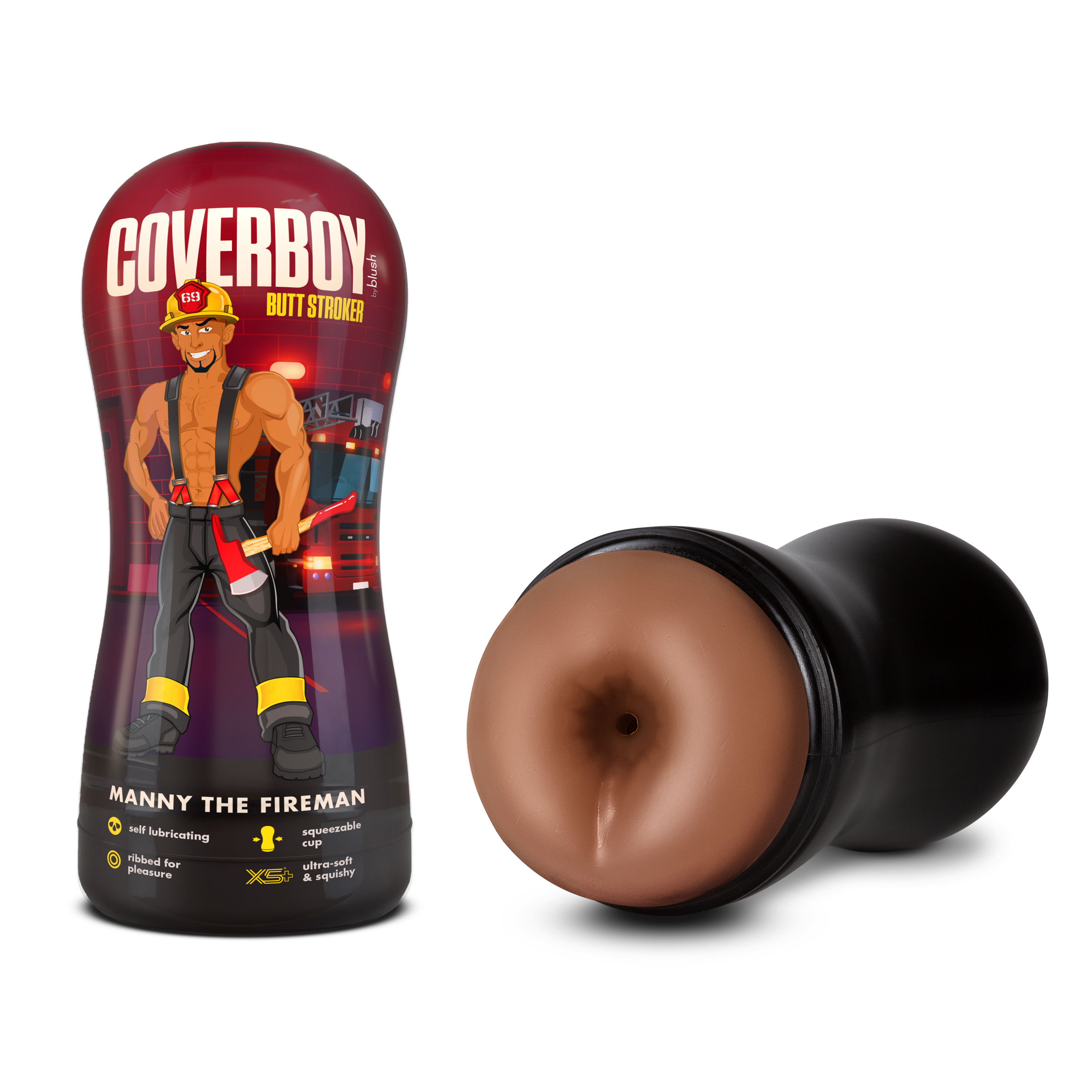 Blush Coverboy? Manny The Fireman Self Lubricating Realistic Tan Masturbator / Stroker