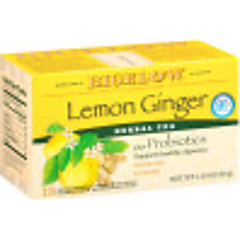 Lemon Ginger Herbal Tea + Probiotics - Case of 6 boxes - total of 108 tea bags