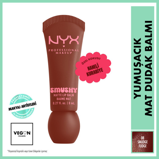 smushy yumuşacık mat dudak balmı - 08 smudge fudge