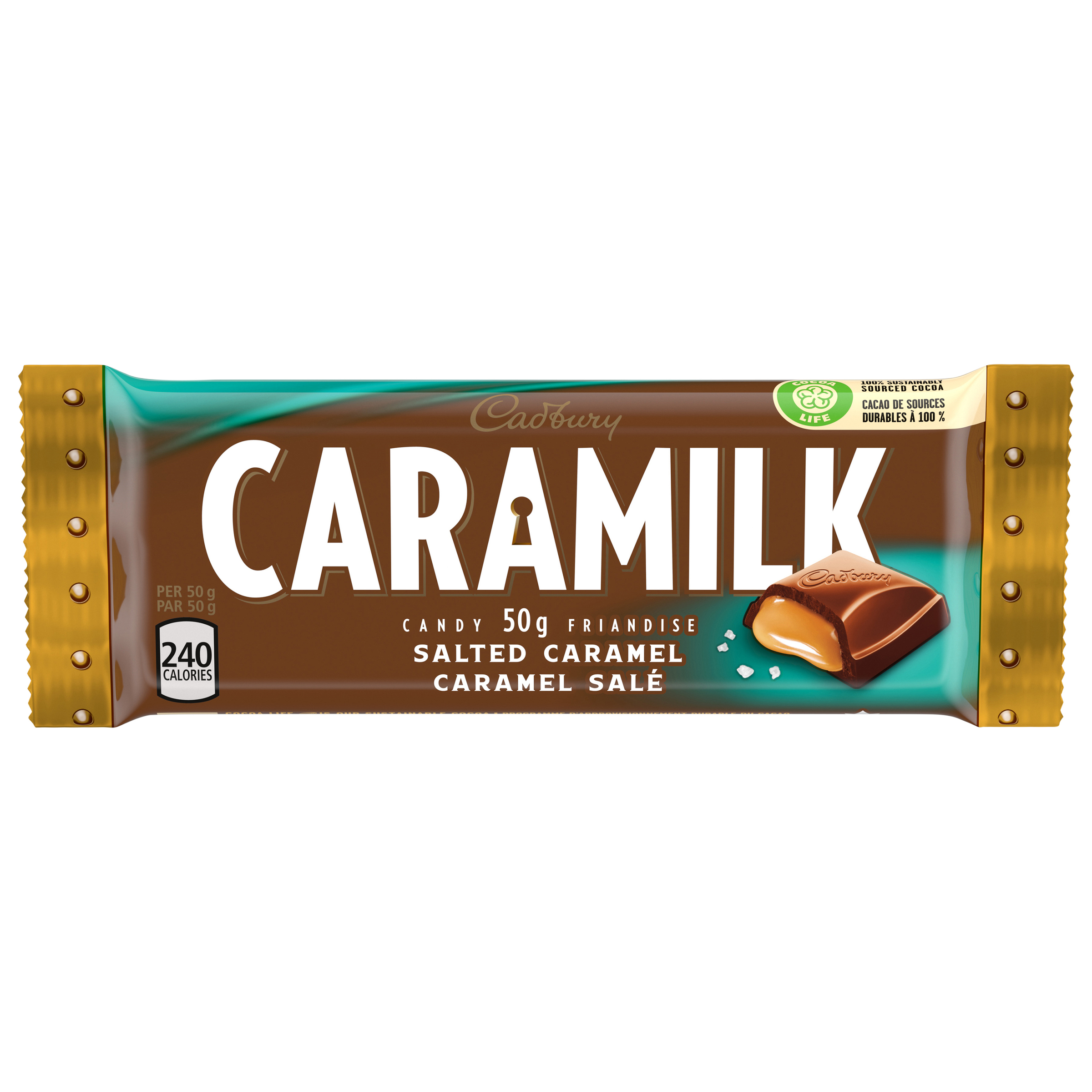 Caramilk Salted Caramel Chocolate Bar 50 G