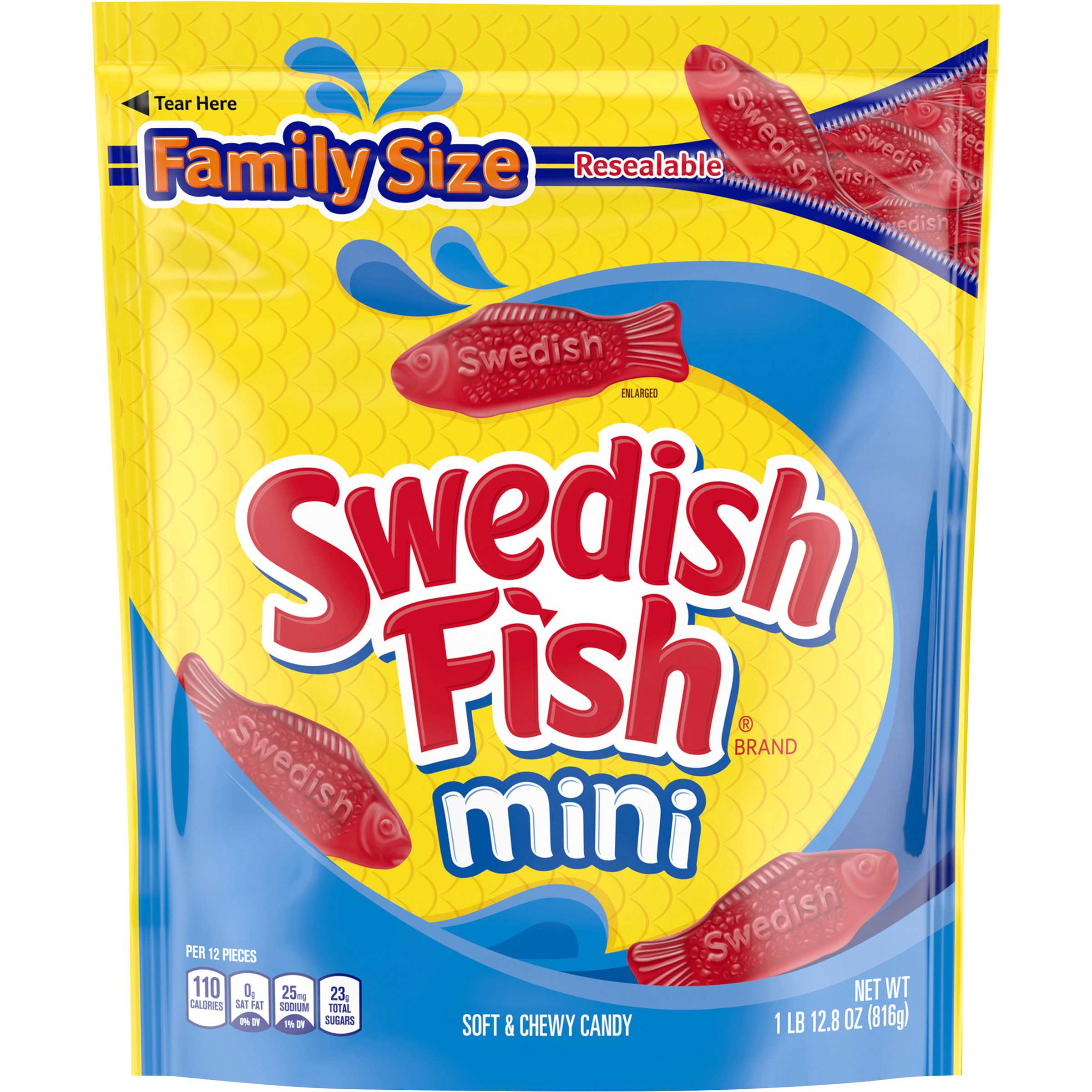 SWEDISH FISH Mini Soft & Chewy Candy, Family Size, 1.8 lb-1