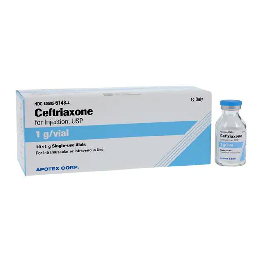 Ceftriaxone 1gm Vial - 10/Box