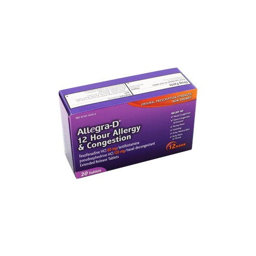 Allegra-D® 12 Hour Allergy & Congestion, 60mg/120mg Tablets