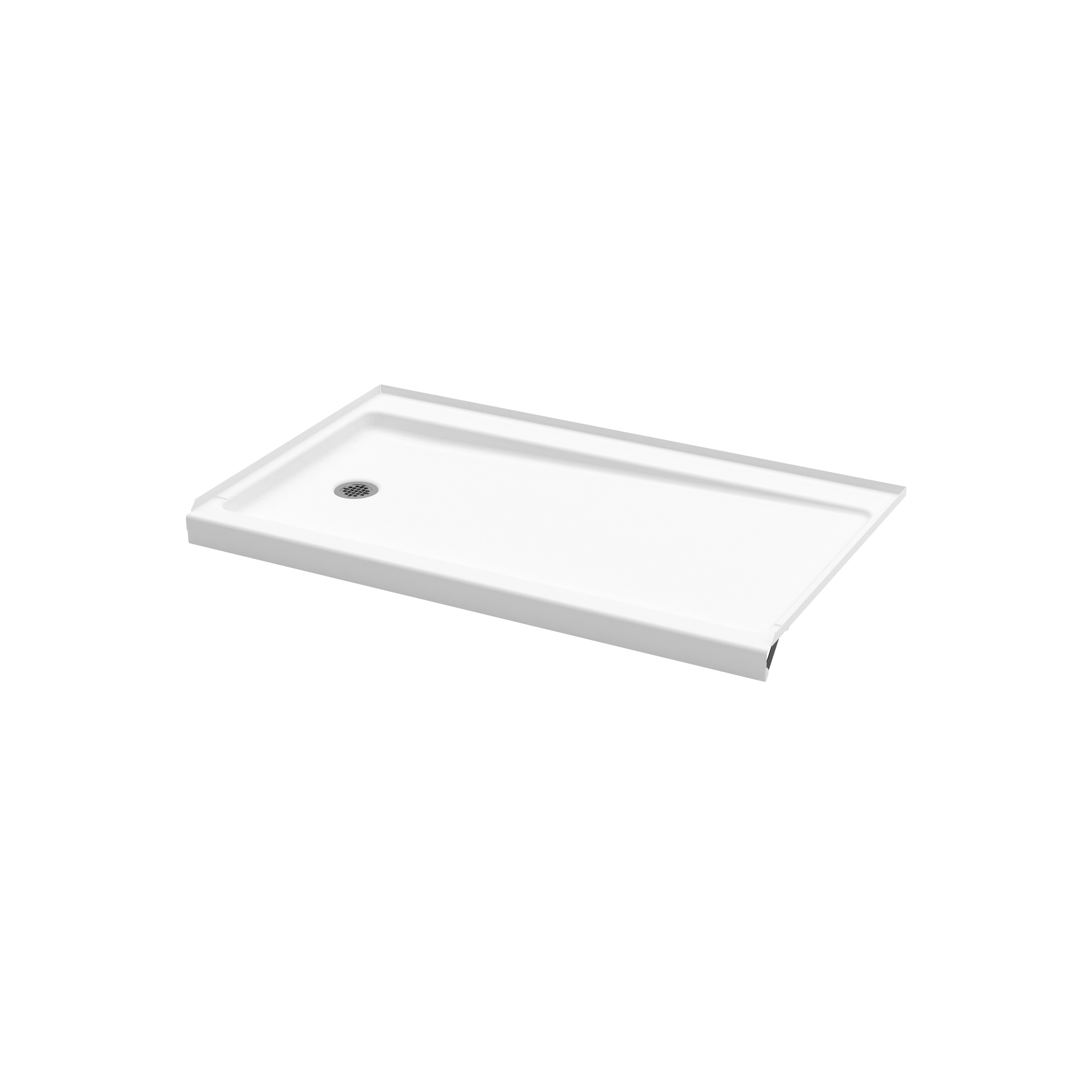 Showercast Porcelain Enamel Alcove Shower Base In Round view 10
