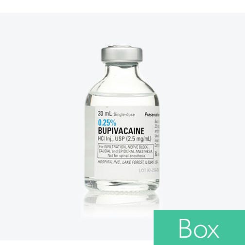 Bupivacaine HCl 0.25%, 2.5mg/ml 30ml Single Dose Vial - 25/Box