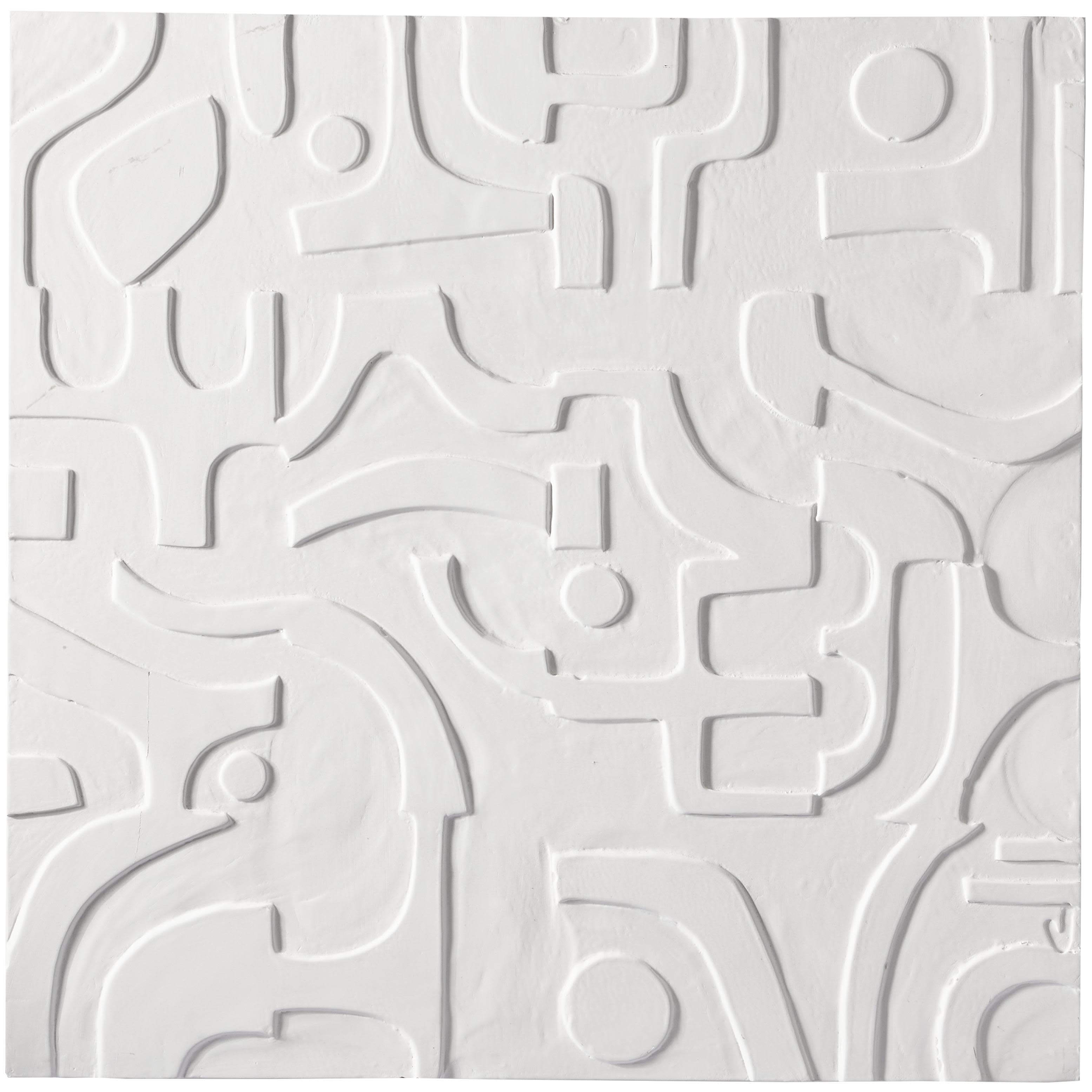CosmoLiving by Cosmopolitan White Wooden Geometric Handmade Intricately Carved Home Wall Decor, 32" x 2" x 32"