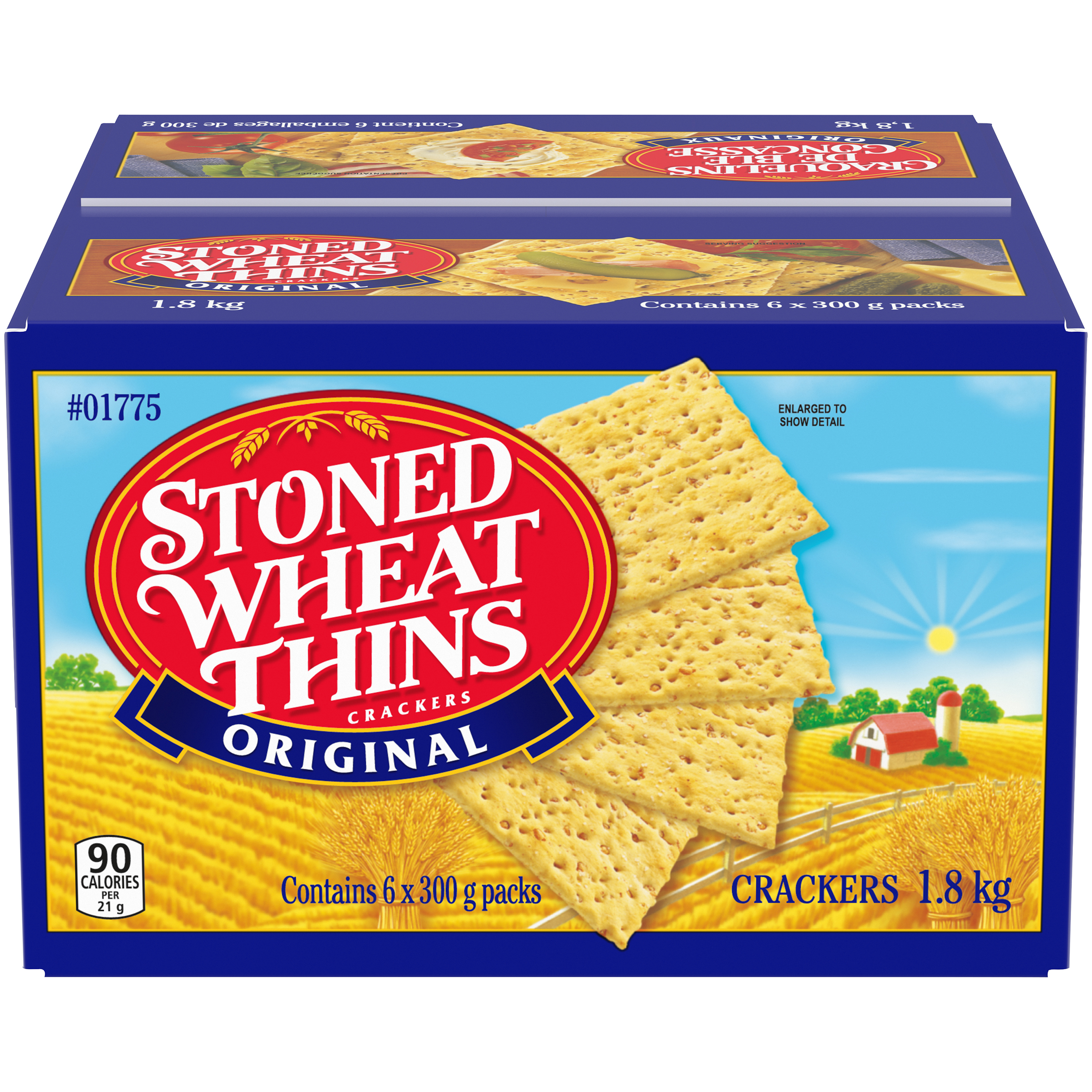 STONED WHEAT THINS Original Crackers, 1.8 kg