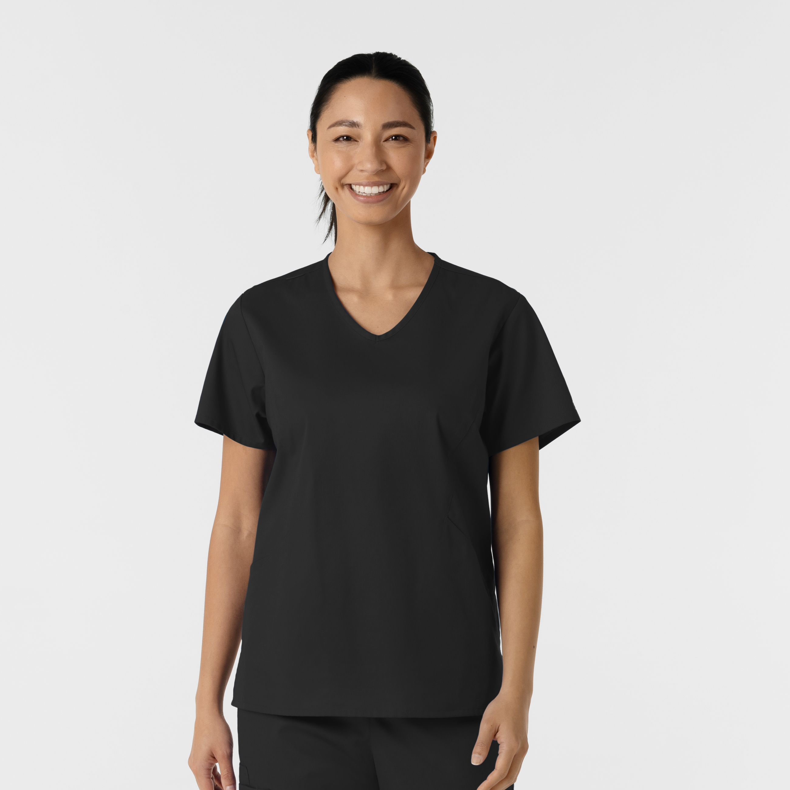 WORK Women&#8216;s Curved V-Neck Scrub Top-Wonder Wink