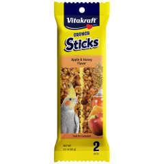 Image of Vitakraft Crunch Sticks Cockatiel Treat Apple & Honey Flavor – 2 Sticks