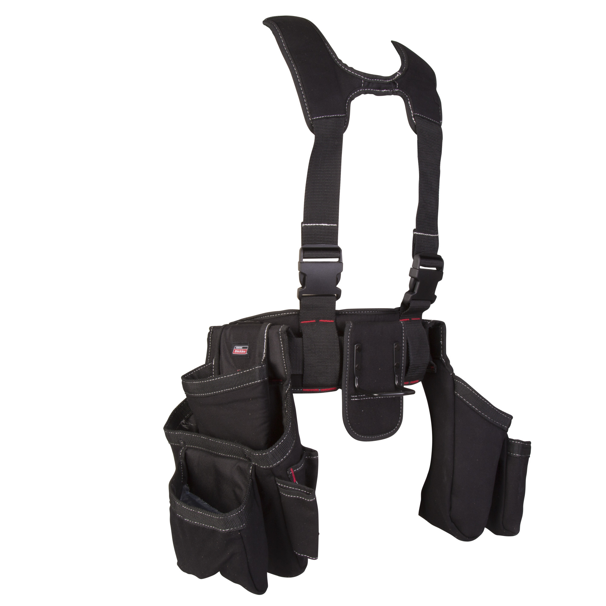 57077 4Pc Tool Belt Carpenter Suspender Strap Holster Pocket Pouch