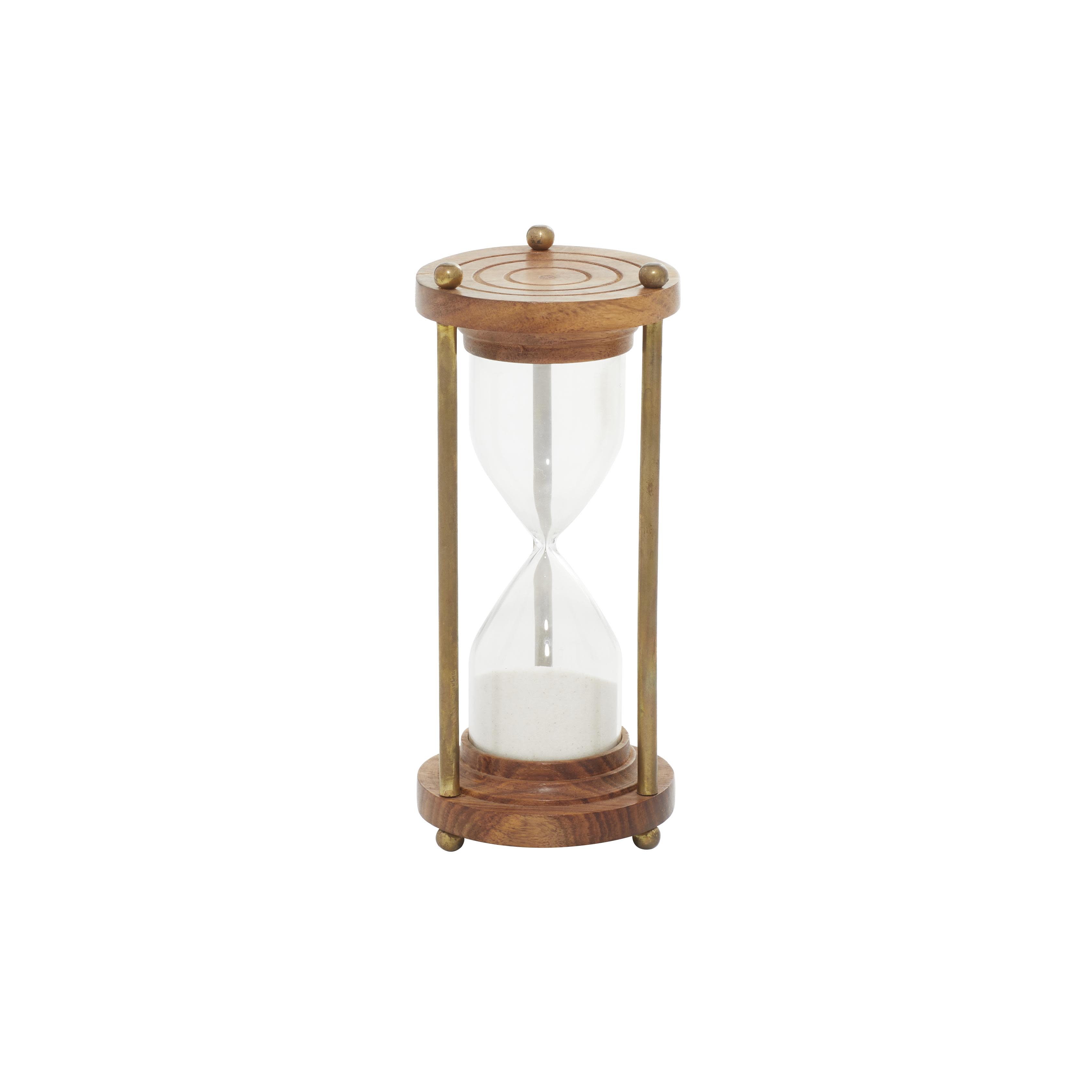 Brown Glass Traditional Timer, 7 " x 3 " x 3 "