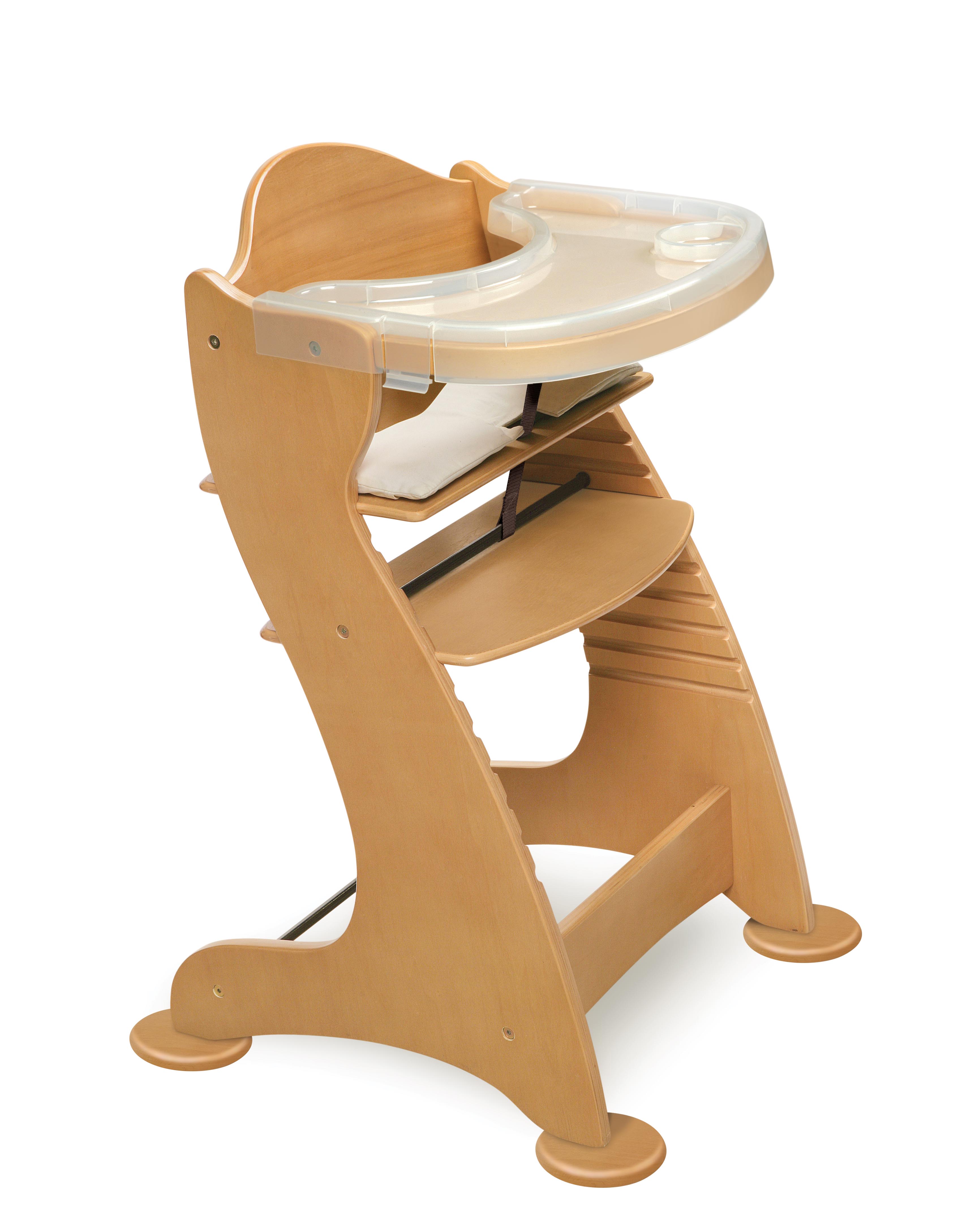 Embassy Adjustable Wood High Chair - Natural