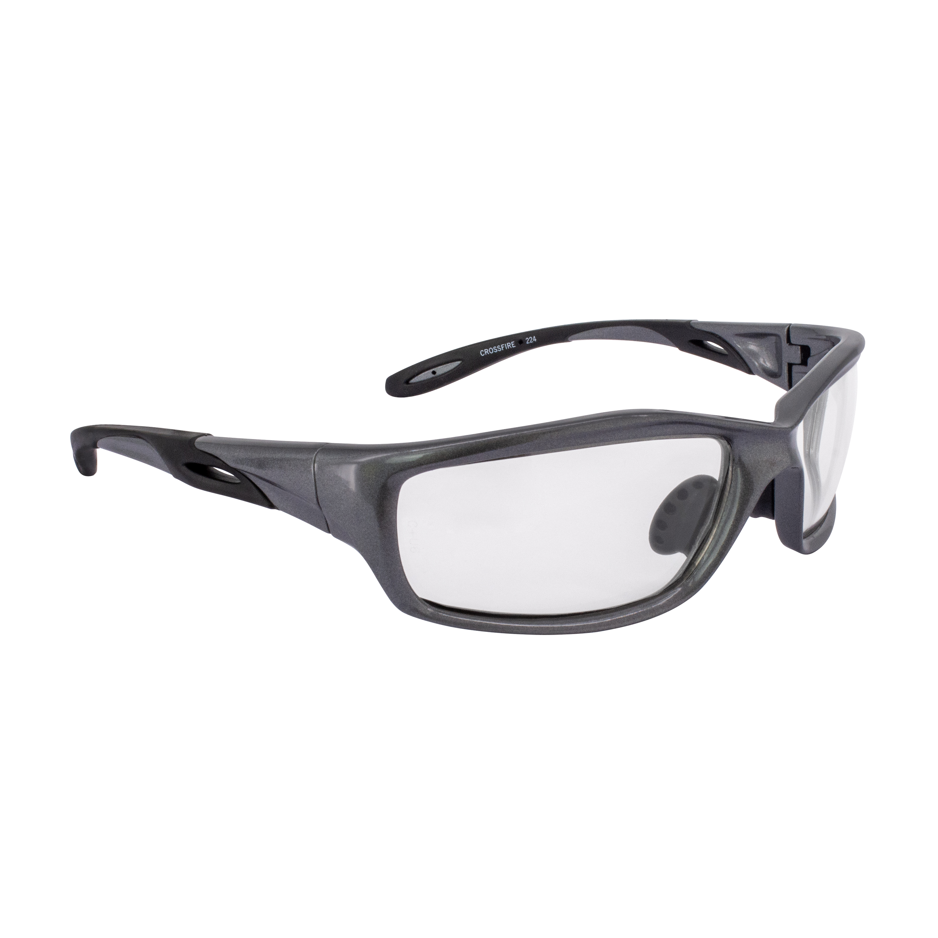Infinity Premium Safety Eyewear - Shiny Pearl Gray Frame - Clear Lens