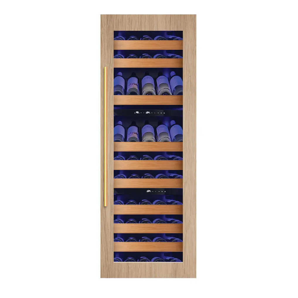 XO Appliances 24 wide Built-in 3 Zone Wine, Panel Ready Glass (fits 70in to 84in tall cabinetry)