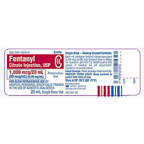 Fentanyl .05mg/ml 20ml Vial CII