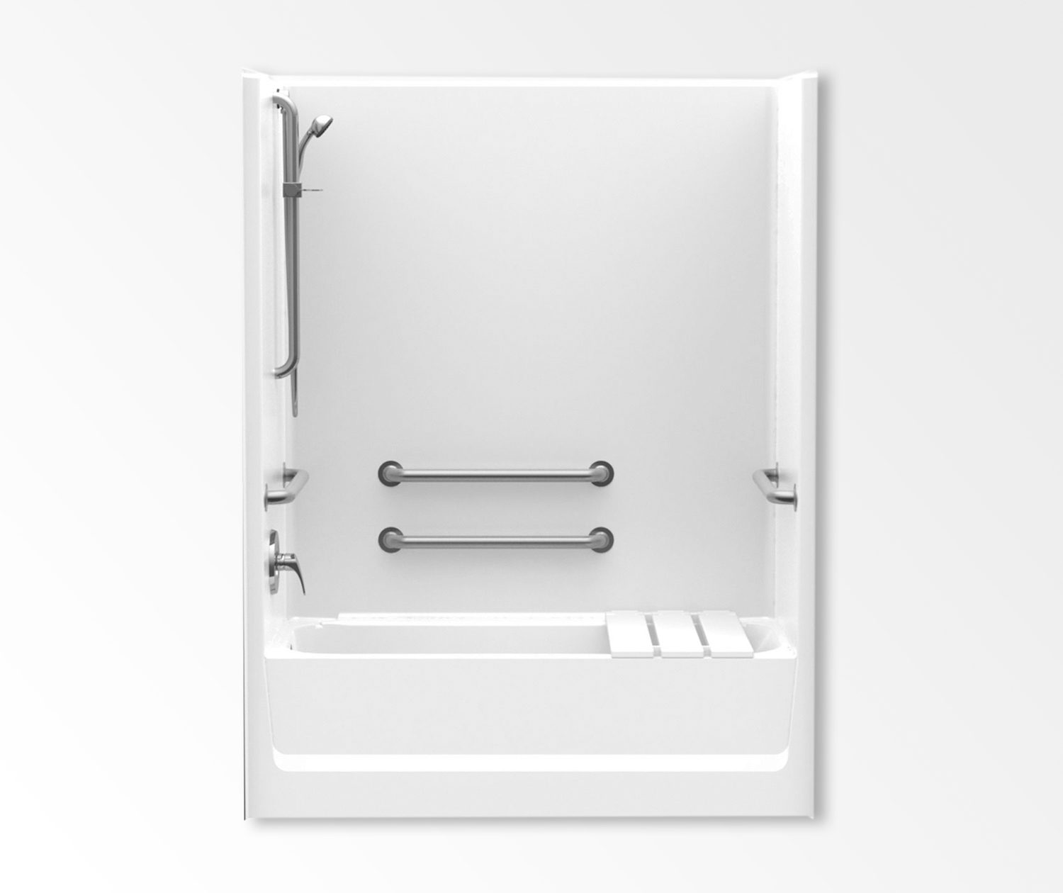 2603SMTE 60 x 32 AcrylX Alcove Right Hand Drain One-Piece Tub Shower in White