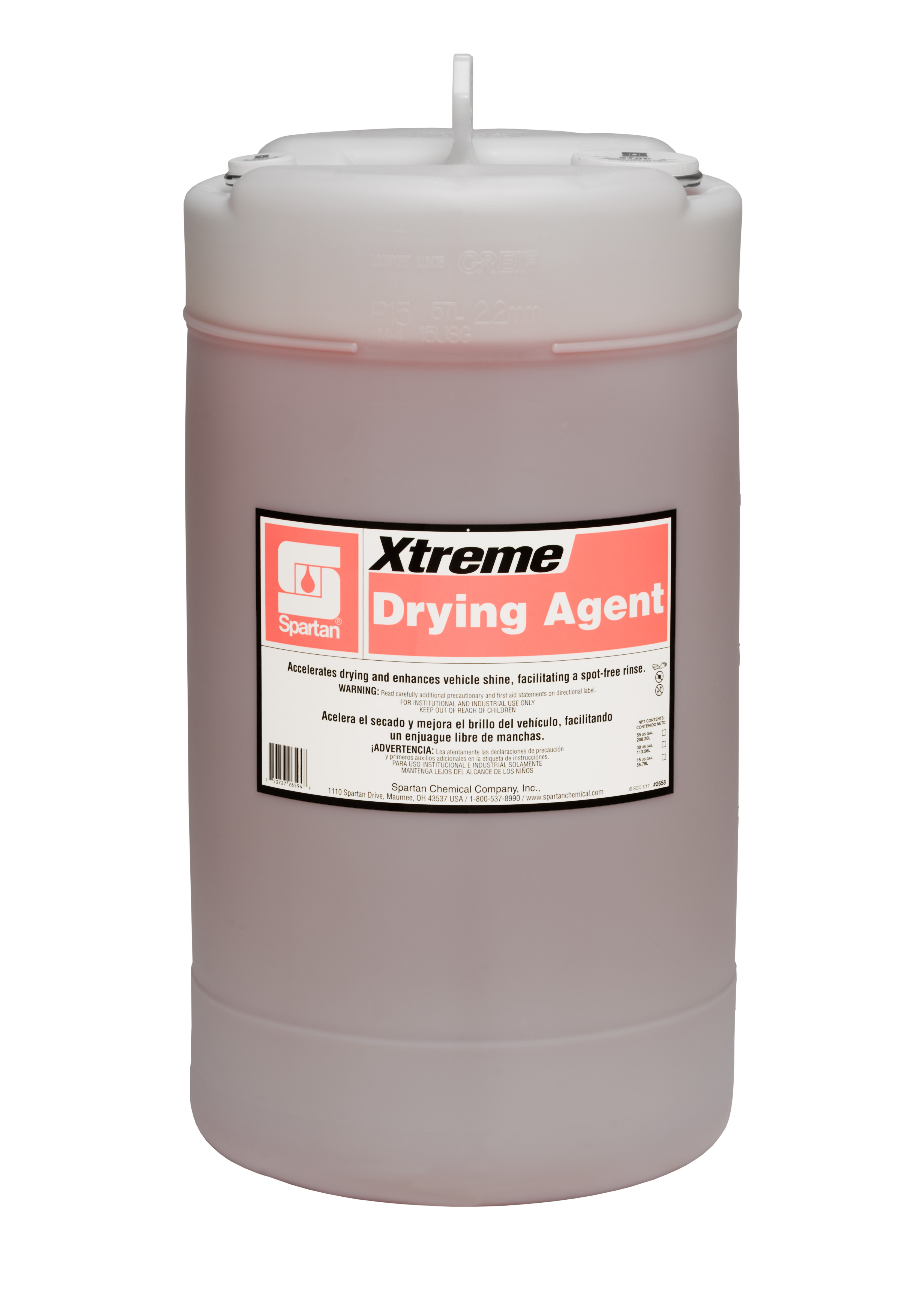 Spartan Chemical Company Xtreme Drying Agent, 15 GAL DRUM