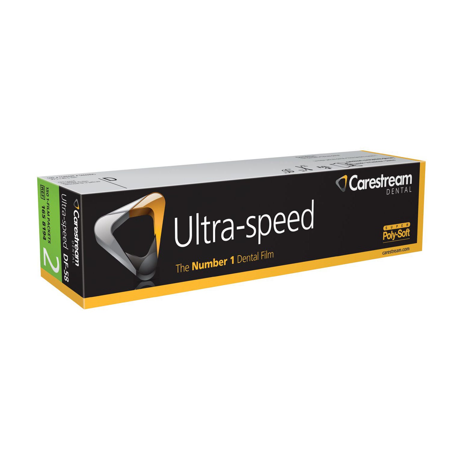 Ultra-speed™ Intraoral Dental Film, Size 2, DF-58, Super Poly-Soft™ Packets - 150/Box