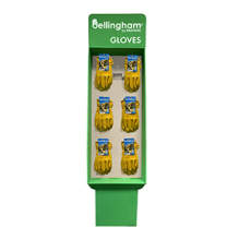 Bellingham FS6-C2354I Insulated Leather Drivers 6 Peg Free Standing Corrugated Display, 36 Pairs