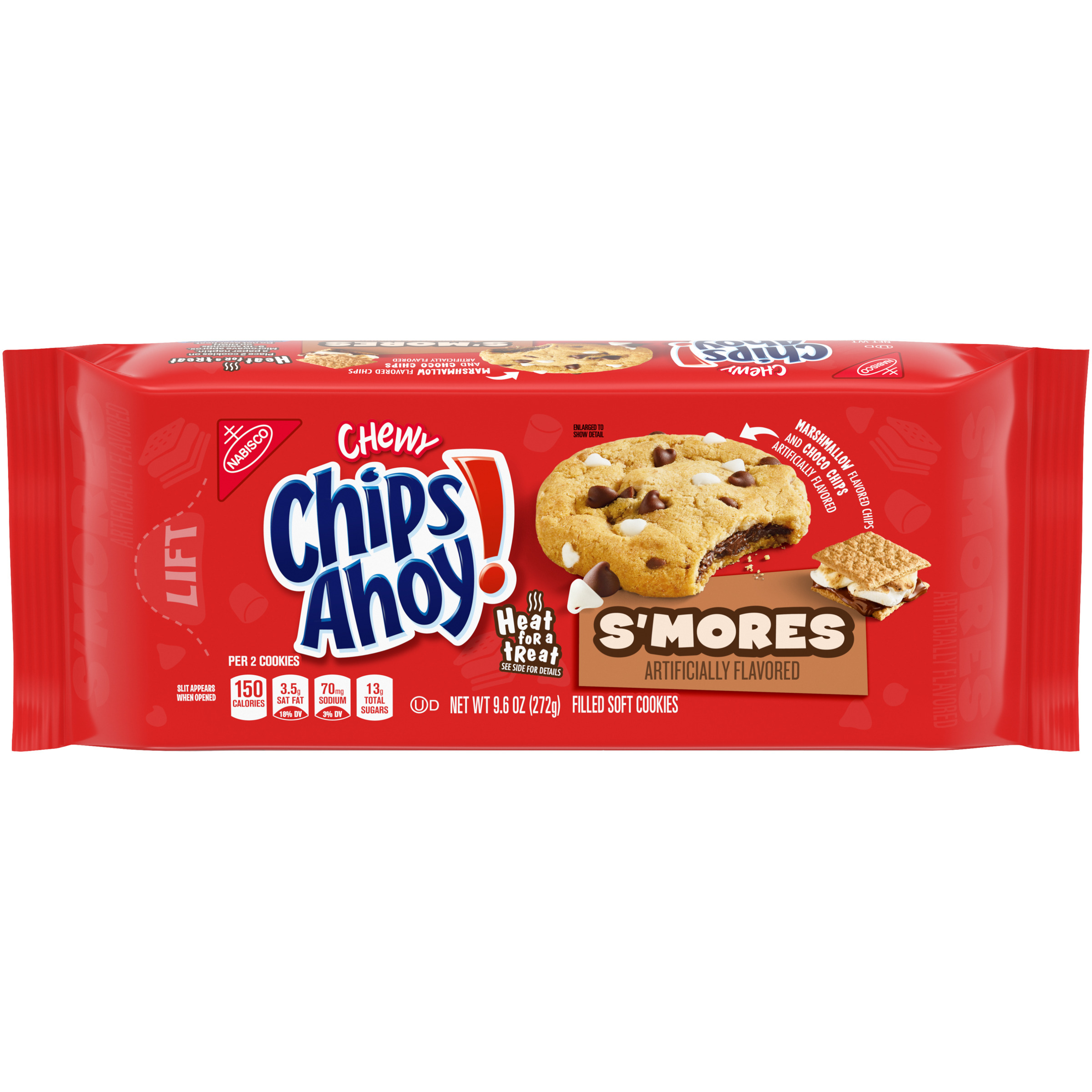 CHIPS AHOY! Chewy S’mores Chocolate Filled Chocolate Chip Cookies, 9.6 oz
