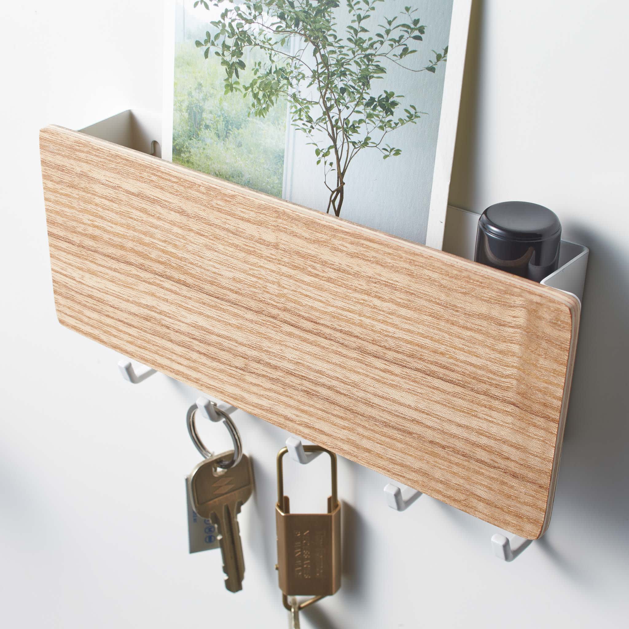 Magnetic Key Hooks with Tray : Additional Storage Compartment