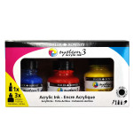 DALER-ROWNEY 29.5ML SYSTEM3 ACRYLIC INK STARTER SET 3CT