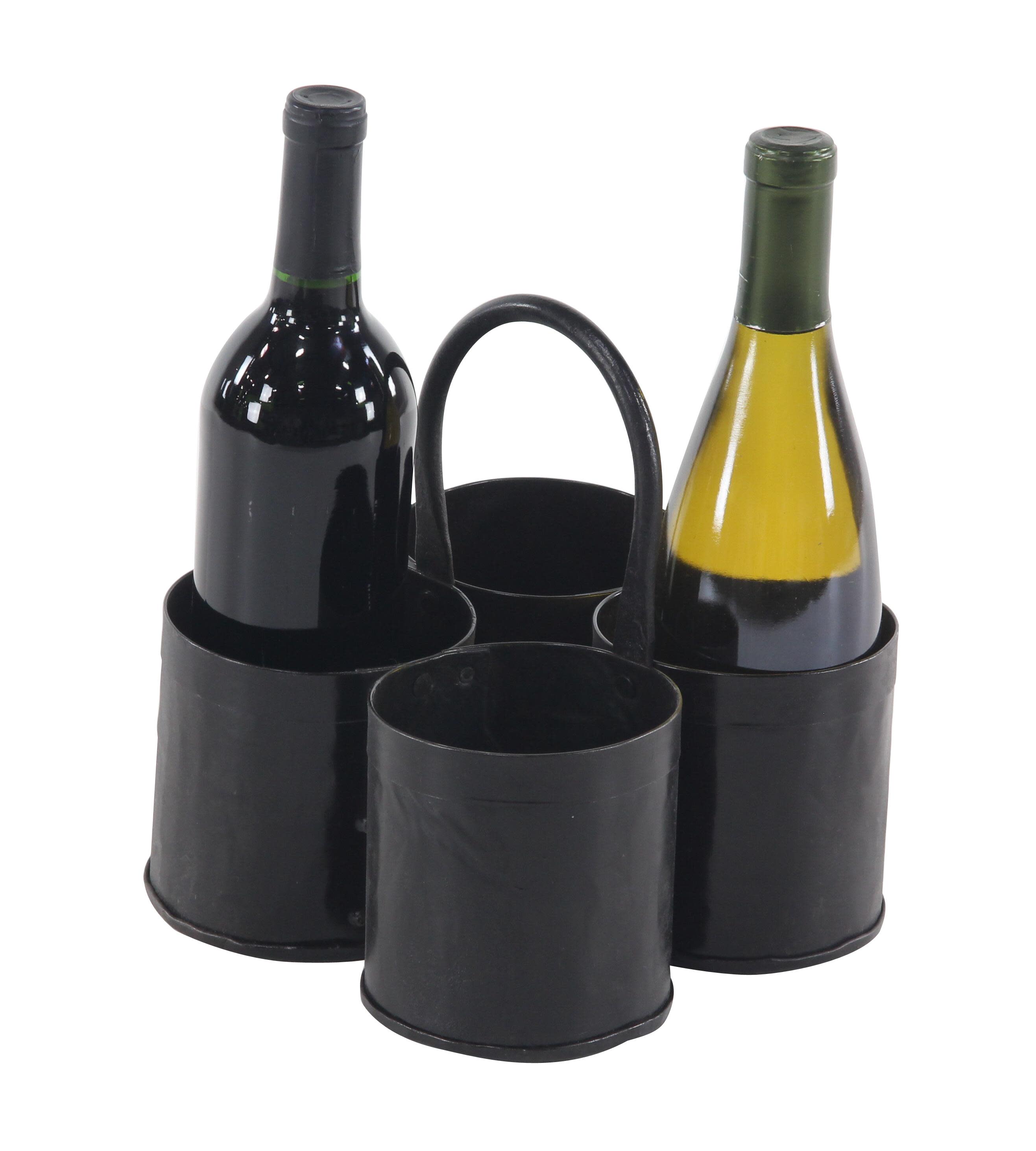 Metal  Wine Holder, 8" x 9" x 5"