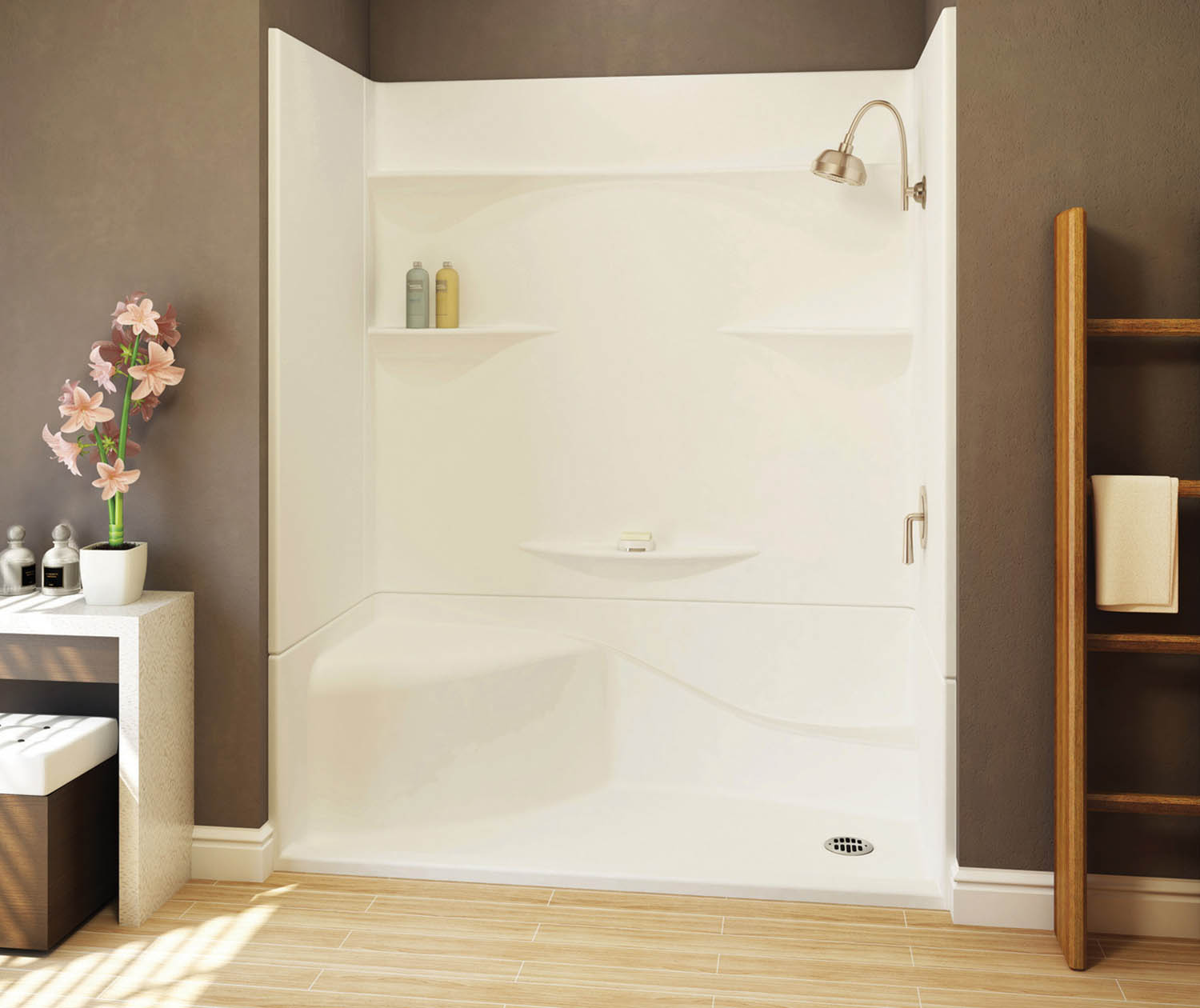 Acrylx Alcove Four Piece Shower In view 2