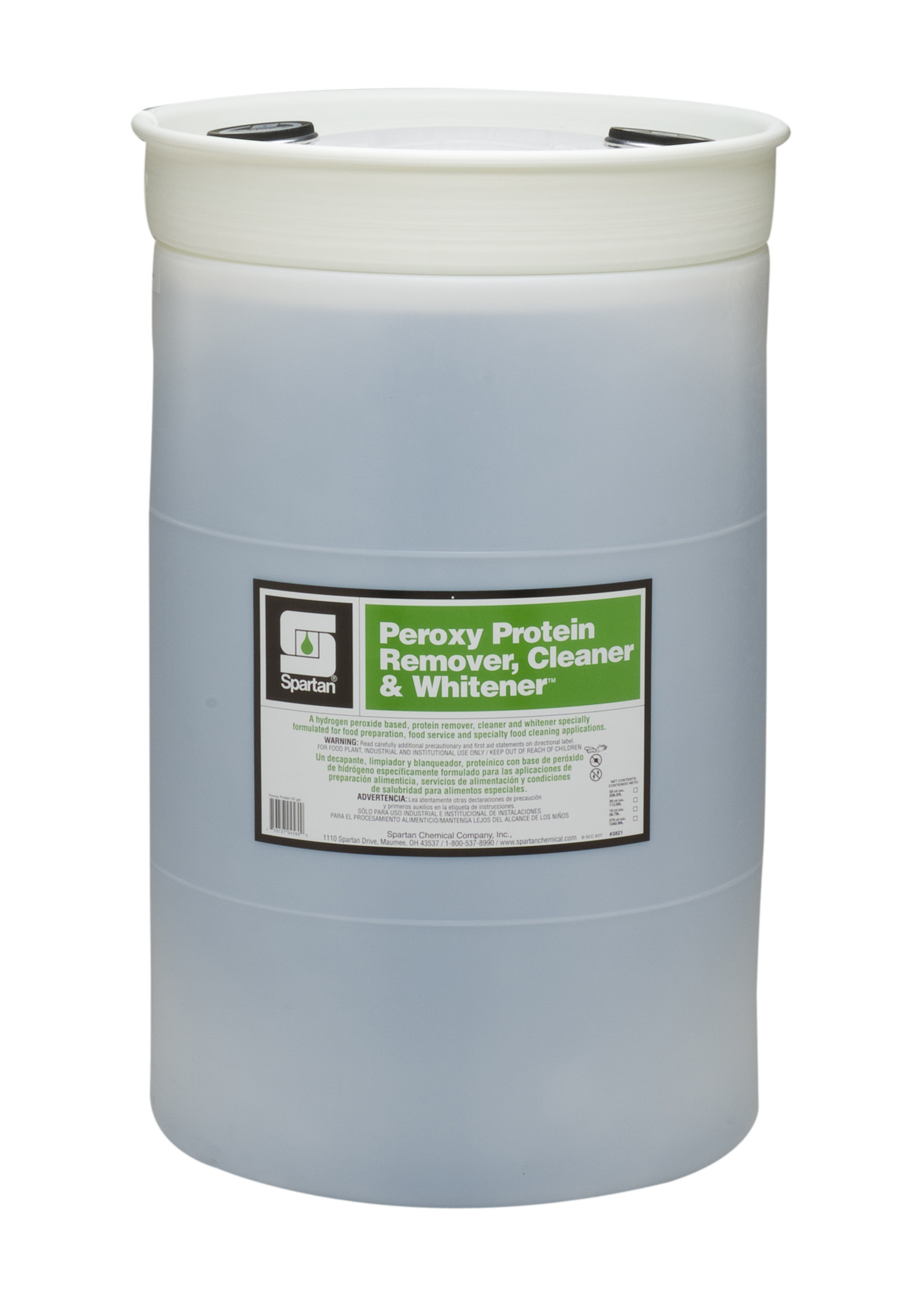 Spartan Chemical Company Peroxy Protein Remover, Cleaner & Whitener, 30 GAL DRUM