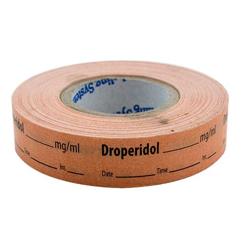 Brevital Labels, Yellow, Perforated Tape Style - 333/Roll
