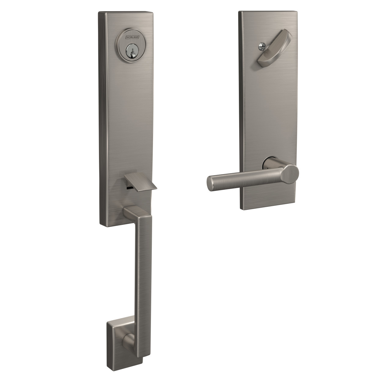 Custom 3/4 Trim Single Cylinder Handleset and Broadway Lever with Century Trim