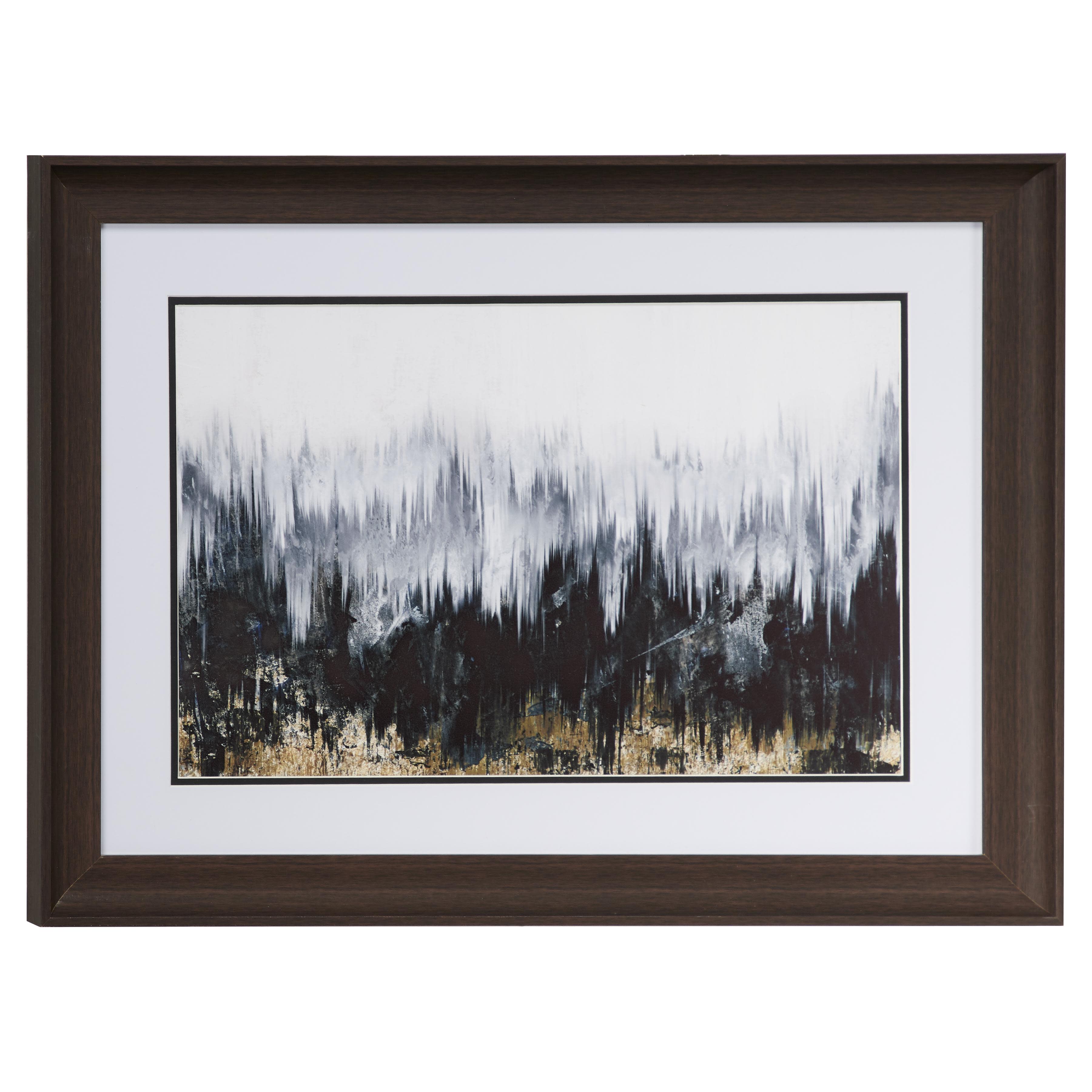 Brown Canvas Geode Framed Wall Art with Brown Frame, 24" x 2" x 18"